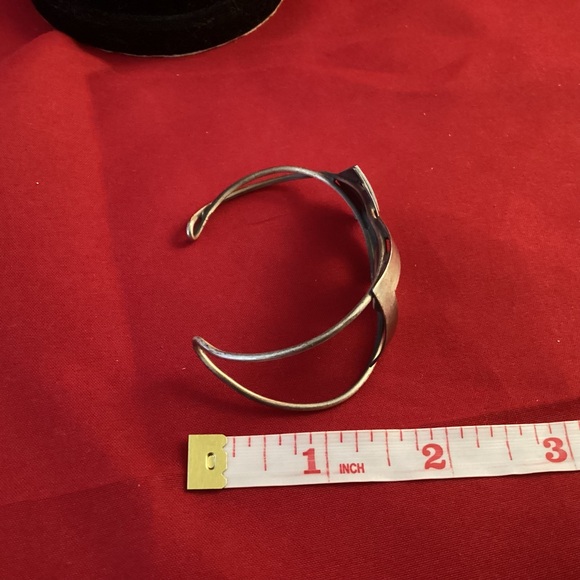 Gold tone and silver tone Christophe Poly Metallic Cuff Bracelet - Picture 5 of 6